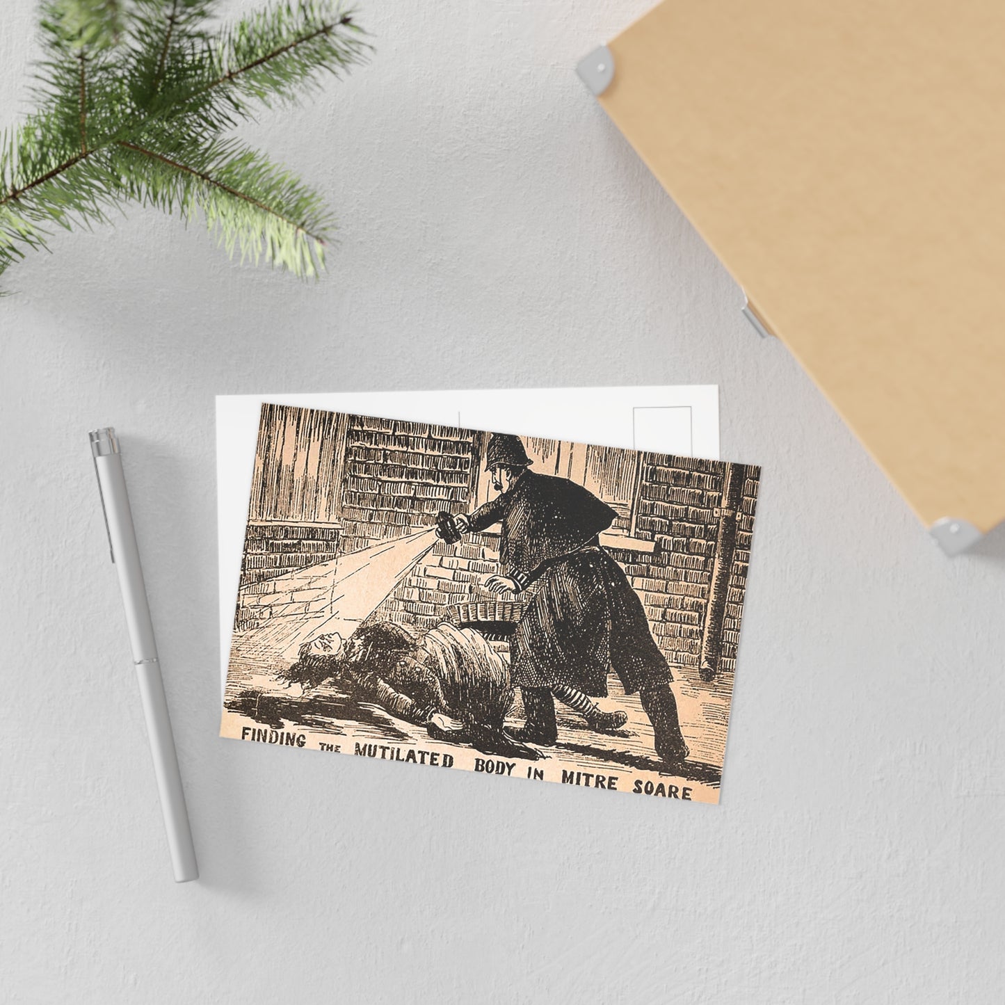 Mutilated Body in Mitre Square Jack the Ripper Circa 1888 Fine Art Postcards