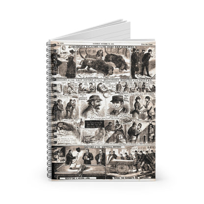 Jack The Ripper East End Murders Circa 1888 Spiral Notebook - Ruled Line