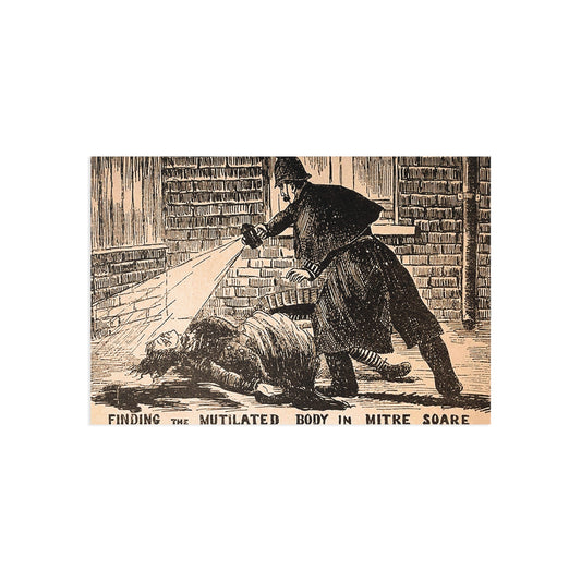 Mutilated Body in Mitre Square Jack the Ripper Circa 1888 Fine Art Postcards