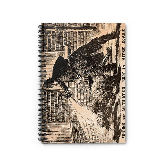 Mutilated Body in Mitre Square Jack the Ripper Circa 1888 Spiral Notebook - Ruled Line