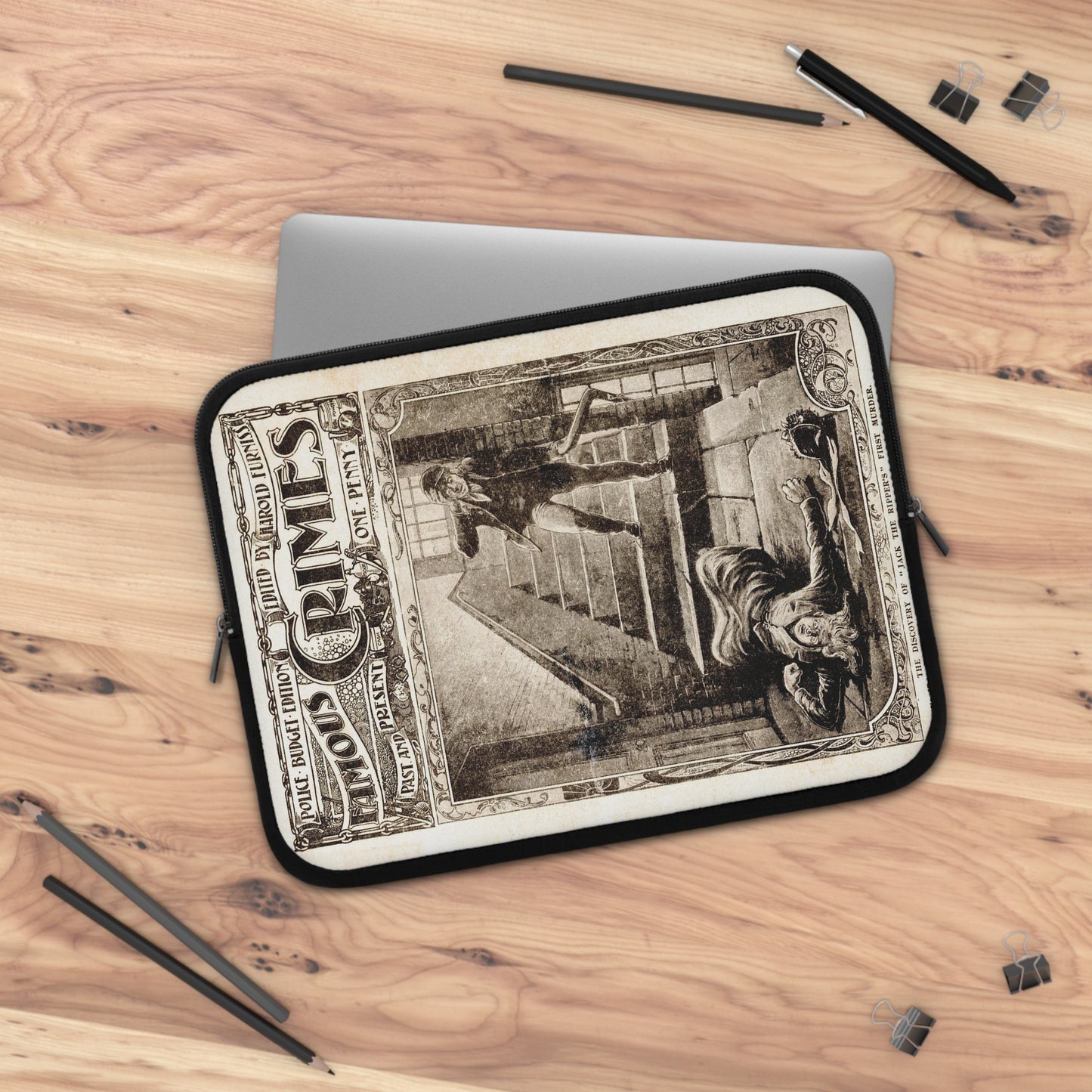 The Discovery of Jack the Ripper's First Murder Circa 1903 Laptop Sleeve
