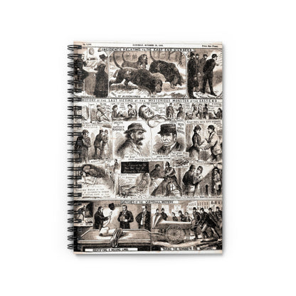 Jack The Ripper East End Murders Circa 1888 Spiral Notebook - Ruled Line
