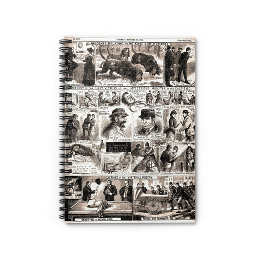 Jack The Ripper East End Murders Circa 1888 Spiral Notebook - Ruled Line