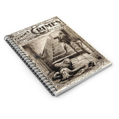The Discovery of Jack the Ripper's First Murder Circa 1903 Spiral Notebook - Ruled Line
